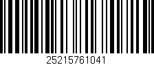 Código de barras (EAN, GTIN, SKU, ISBN): '25215761041'