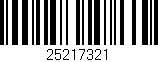Código de barras (EAN, GTIN, SKU, ISBN): '25217321'