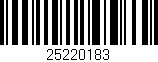 Código de barras (EAN, GTIN, SKU, ISBN): '25220183'