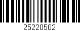 Código de barras (EAN, GTIN, SKU, ISBN): '25220502'
