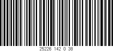 Código de barras (EAN, GTIN, SKU, ISBN): '25226_142_0_38'