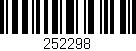 Código de barras (EAN, GTIN, SKU, ISBN): '252298'