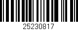 Código de barras (EAN, GTIN, SKU, ISBN): '25230817'