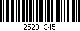 Código de barras (EAN, GTIN, SKU, ISBN): '25231345'