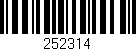 Código de barras (EAN, GTIN, SKU, ISBN): '252314'