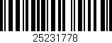 Código de barras (EAN, GTIN, SKU, ISBN): '25231778'