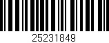 Código de barras (EAN, GTIN, SKU, ISBN): '25231849'