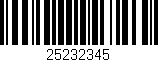 Código de barras (EAN, GTIN, SKU, ISBN): '25232345'