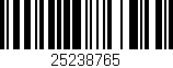 Código de barras (EAN, GTIN, SKU, ISBN): '25238765'