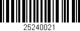 Código de barras (EAN, GTIN, SKU, ISBN): '25240021'