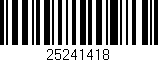 Código de barras (EAN, GTIN, SKU, ISBN): '25241418'
