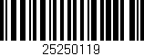Código de barras (EAN, GTIN, SKU, ISBN): '25250119'