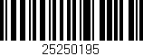 Código de barras (EAN, GTIN, SKU, ISBN): '25250195'