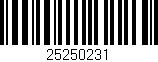 Código de barras (EAN, GTIN, SKU, ISBN): '25250231'