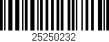 Código de barras (EAN, GTIN, SKU, ISBN): '25250232'