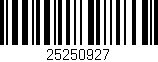 Código de barras (EAN, GTIN, SKU, ISBN): '25250927'
