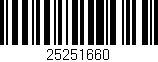 Código de barras (EAN, GTIN, SKU, ISBN): '25251660'
