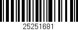Código de barras (EAN, GTIN, SKU, ISBN): '25251681'