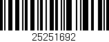 Código de barras (EAN, GTIN, SKU, ISBN): '25251692'