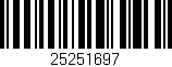 Código de barras (EAN, GTIN, SKU, ISBN): '25251697'
