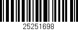 Código de barras (EAN, GTIN, SKU, ISBN): '25251698'