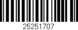 Código de barras (EAN, GTIN, SKU, ISBN): '25251707'