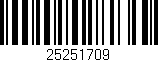 Código de barras (EAN, GTIN, SKU, ISBN): '25251709'
