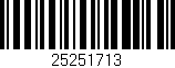 Código de barras (EAN, GTIN, SKU, ISBN): '25251713'