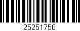 Código de barras (EAN, GTIN, SKU, ISBN): '25251750'