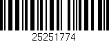 Código de barras (EAN, GTIN, SKU, ISBN): '25251774'