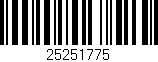Código de barras (EAN, GTIN, SKU, ISBN): '25251775'