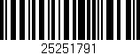 Código de barras (EAN, GTIN, SKU, ISBN): '25251791'