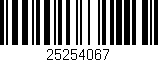 Código de barras (EAN, GTIN, SKU, ISBN): '25254067'