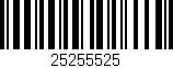 Código de barras (EAN, GTIN, SKU, ISBN): '25255525'