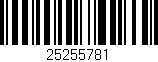 Código de barras (EAN, GTIN, SKU, ISBN): '25255781'
