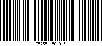 Código de barras (EAN, GTIN, SKU, ISBN): '25255_158_0_6'