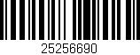 Código de barras (EAN, GTIN, SKU, ISBN): '25256690'