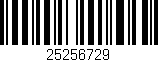 Código de barras (EAN, GTIN, SKU, ISBN): '25256729'