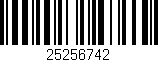 Código de barras (EAN, GTIN, SKU, ISBN): '25256742'