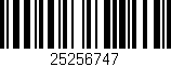 Código de barras (EAN, GTIN, SKU, ISBN): '25256747'