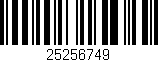 Código de barras (EAN, GTIN, SKU, ISBN): '25256749'