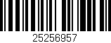 Código de barras (EAN, GTIN, SKU, ISBN): '25256957'