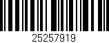 Código de barras (EAN, GTIN, SKU, ISBN): '25257919'