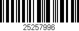 Código de barras (EAN, GTIN, SKU, ISBN): '25257996'