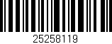Código de barras (EAN, GTIN, SKU, ISBN): '25258119'
