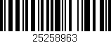 Código de barras (EAN, GTIN, SKU, ISBN): '25258963'