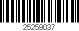 Código de barras (EAN, GTIN, SKU, ISBN): '25259037'