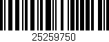 Código de barras (EAN, GTIN, SKU, ISBN): '25259750'