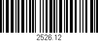 Código de barras (EAN, GTIN, SKU, ISBN): '2526.12'