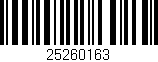 Código de barras (EAN, GTIN, SKU, ISBN): '25260163'